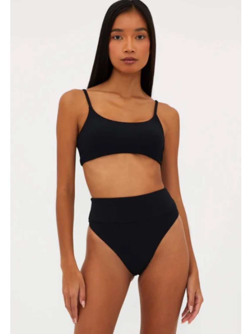 Beach Riot Black Waffle Bikini
